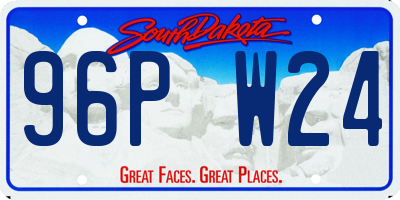 SD license plate 96PW24