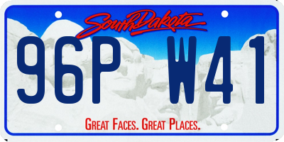 SD license plate 96PW41