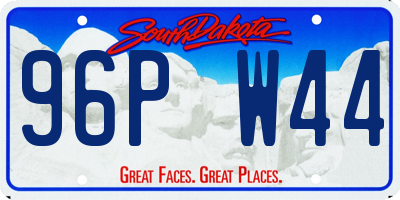 SD license plate 96PW44