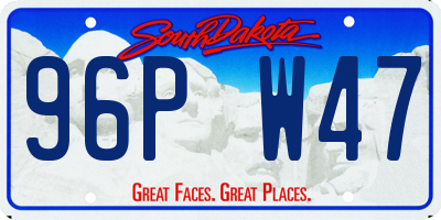 SD license plate 96PW47