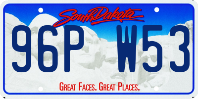 SD license plate 96PW53