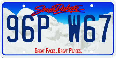 SD license plate 96PW67