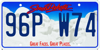 SD license plate 96PW74