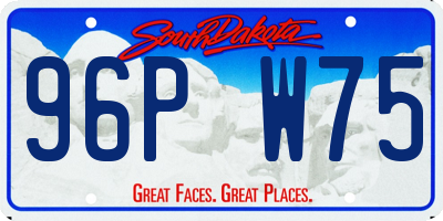SD license plate 96PW75