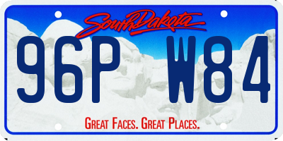SD license plate 96PW84