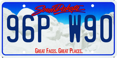 SD license plate 96PW90