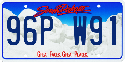 SD license plate 96PW91