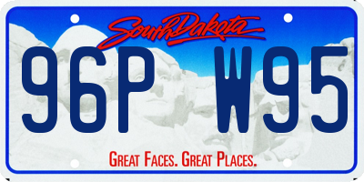 SD license plate 96PW95