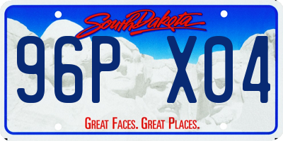SD license plate 96PX04