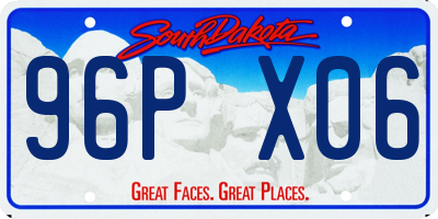 SD license plate 96PX06