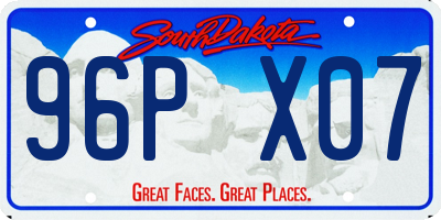 SD license plate 96PX07