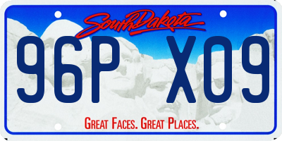 SD license plate 96PX09