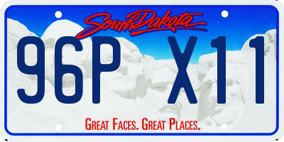 SD license plate 96PX11