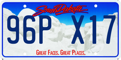 SD license plate 96PX17