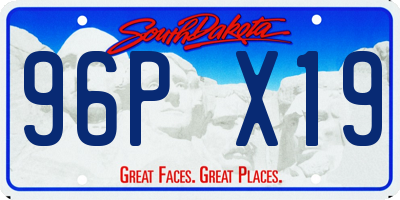 SD license plate 96PX19