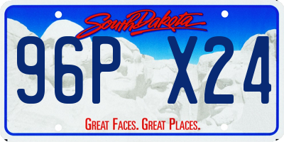 SD license plate 96PX24