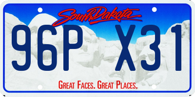 SD license plate 96PX31