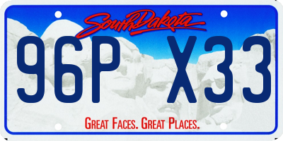 SD license plate 96PX33