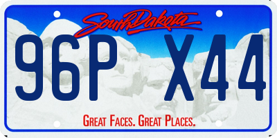 SD license plate 96PX44
