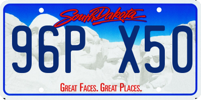 SD license plate 96PX50