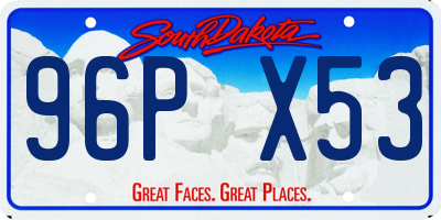 SD license plate 96PX53