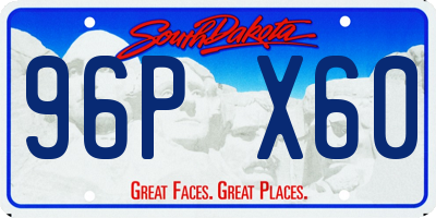 SD license plate 96PX60
