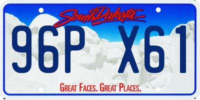 SD license plate 96PX61