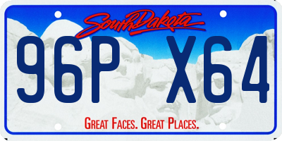 SD license plate 96PX64