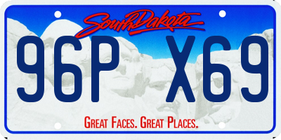 SD license plate 96PX69