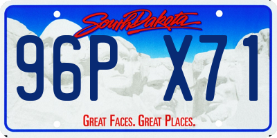 SD license plate 96PX71