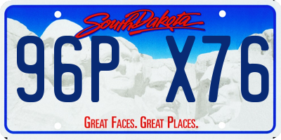 SD license plate 96PX76