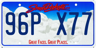 SD license plate 96PX77