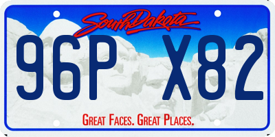 SD license plate 96PX82