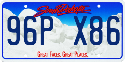 SD license plate 96PX86