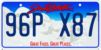 SD license plate 96PX87