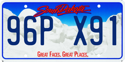 SD license plate 96PX91