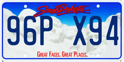 SD license plate 96PX94
