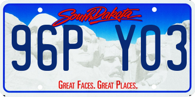SD license plate 96PY03