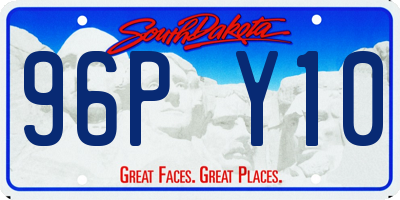 SD license plate 96PY10