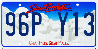 SD license plate 96PY13