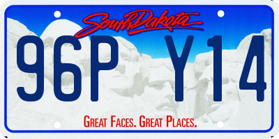SD license plate 96PY14