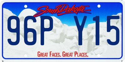 SD license plate 96PY15