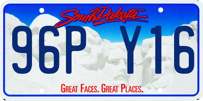SD license plate 96PY16
