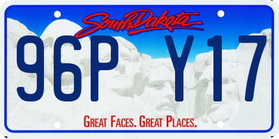 SD license plate 96PY17