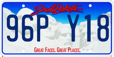 SD license plate 96PY18