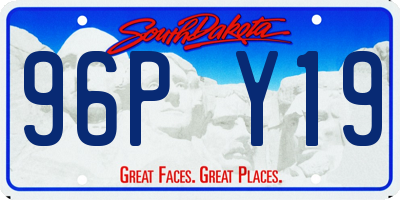 SD license plate 96PY19