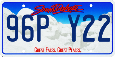 SD license plate 96PY22