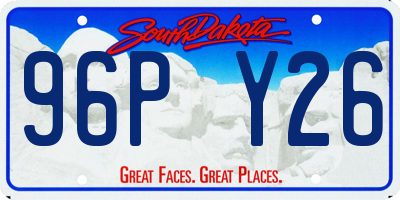 SD license plate 96PY26