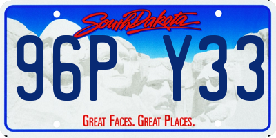 SD license plate 96PY33