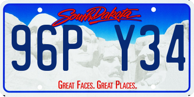 SD license plate 96PY34